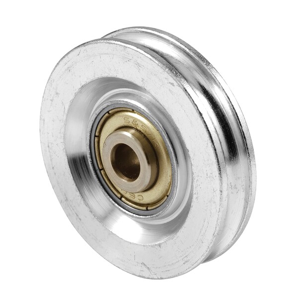 Steel Ball Bearing Roller, Zinc Plated, 1-25/32 in. Diameter, 3/8 in. 2 Pack
